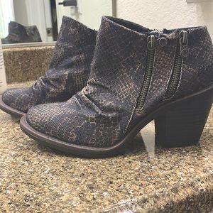 Blowfish Mock Snakeskin Booties